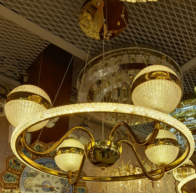 لوستر آویز وارداتی چهار شعله کد۳۰۰۱۲
